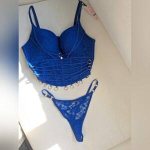 Vamp Royal Blue Bustier Set